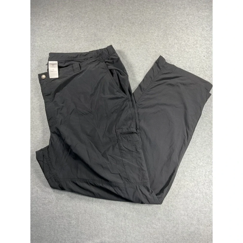 Columbia Mens Omni-Shade Cargo Pants Black 52W 34L Sun Protection Hiking  1776
